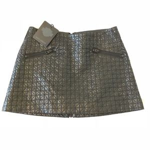 Harley Davidson Black Faux Leather Mini Skirt 27